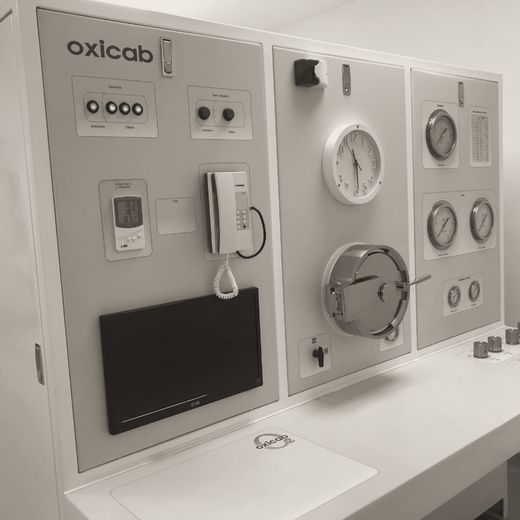 Operator console with gauges, intercom and monitor